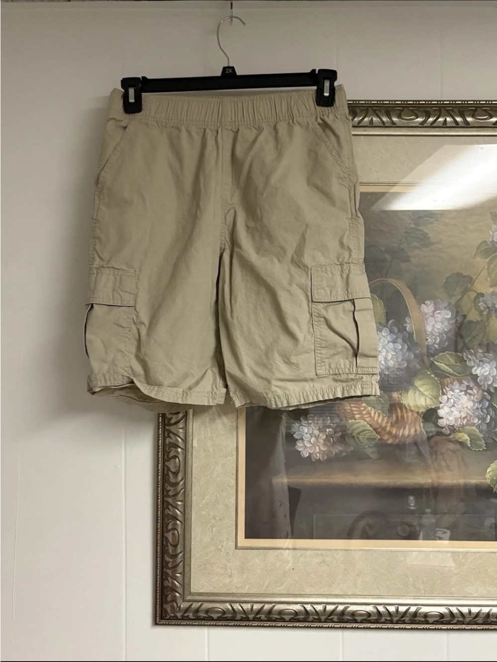 The Children's Place Khaki Cargo Shorts with Elastic Waist